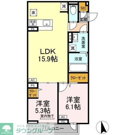 セレスティア竹ノ塚IIの物件間取画像